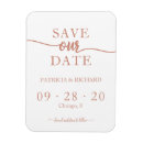 Search for rose gold save the date magnets Simple