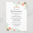 Search for flower quinceanera invitations Blush