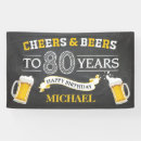 Search for 80th birthday banners Cheers and beers