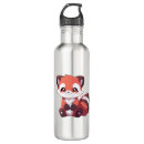 Search for red panda water bottles Kawaii