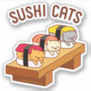 Search for sushi cat stickers Kawaii