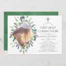Search for lavender first communion invitations Modern