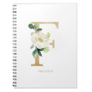 Search for flower monogram notebooks Feminine