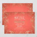 Search for gold and coral wedding invitations Summer