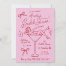 Search for girl in a martini glass invitations Bride