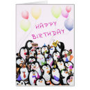 Search for baby penguin cartoon postcards Birthday