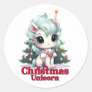 Search for unicorn christmas stickers Fantasy
