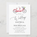 Search for bicycle wedding invitations Red