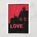 Search for love text postcards Vintage