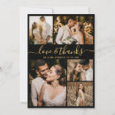 Search for gold wedding thank you cards Love and thanks