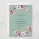 Search for purple and sage wedding invitations Botanical