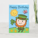 Search for shamrock birthday cards Leprechaun