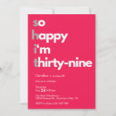 Search for 39th birthday invitations Pink