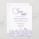 Search for wildflowers save the date postcards Lilac