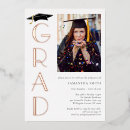 Search for rose gold foil graduation invitations High school graduation