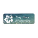 Search for hawaiian wedding return address labels Hibiscus