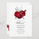 Search for red and silver wedding invitations Roses
