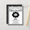Search for fun baby shower invitations Black and white