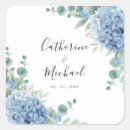 Search for blue hydrangeas wedding stickers Elegant