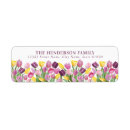 Search for purple tulips return address labels Pink