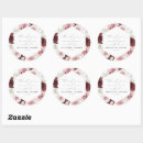 Search for blush floral wedding stickers Burgundy