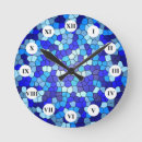 Search for blue glass clocks Colorful