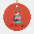 Search for hippopotamus christmas tree decorations Santa