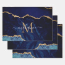 Search for blue agate wrapping paper Navy
