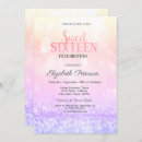 Search for stylish sweet 16 invitations Glitter