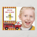 Search for firetruck birthday invitations Red