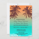 Search for blue palm tree invitations Turquoise