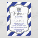 Search for royal blue and silver baby shower invitations Crown