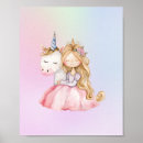 Search for cute cartoon unicorn posters Girly