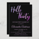 Search for hello thirty invitations Black