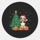 Search for beagle christmas stickers Xmas