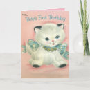 Search for vintage kitten birthday cards Adorable