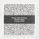 Search for 65th birthday napkins Black white