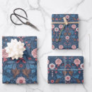 Search for wild flowers wrapping paper Birds