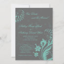 Search for aqua and grey wedding invitations Elegant