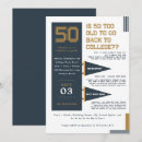 Search for blue and gold 50th birthday invitations Milestone