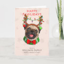 Search for pug christmas cards Festive