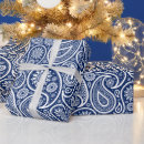 Search for blue paisley wrapping paper White