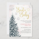 Search for santa baby shower invitations Script calligraphy