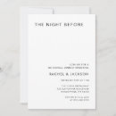 Search for the night before wedding invitations Modern