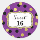 Search for purple black sweet 16 stickers Sixteen