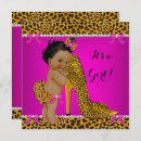 Search for pink leopard baby shower invitations Bow