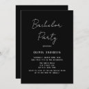 Search for black tie bachelor party invitations Minimalist