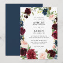 Search for burgundy and navy invitations Botanical