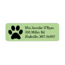 Search for paw return address labels Black