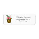 Search for hawaiian floral return address labels Watercolor